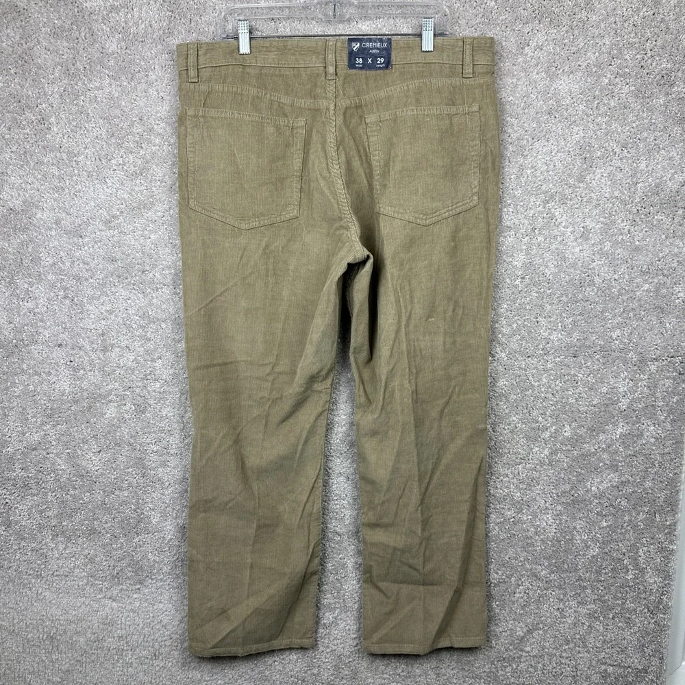 Cremieux Austin Mens Straight Fit Corduroy Pants Wheat Tan 38x29 NWT